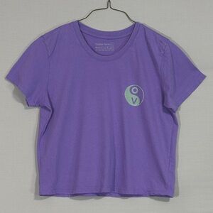 Outdoor Voices Purple Graphic Tee “Move Your Body” Made in USA Size L